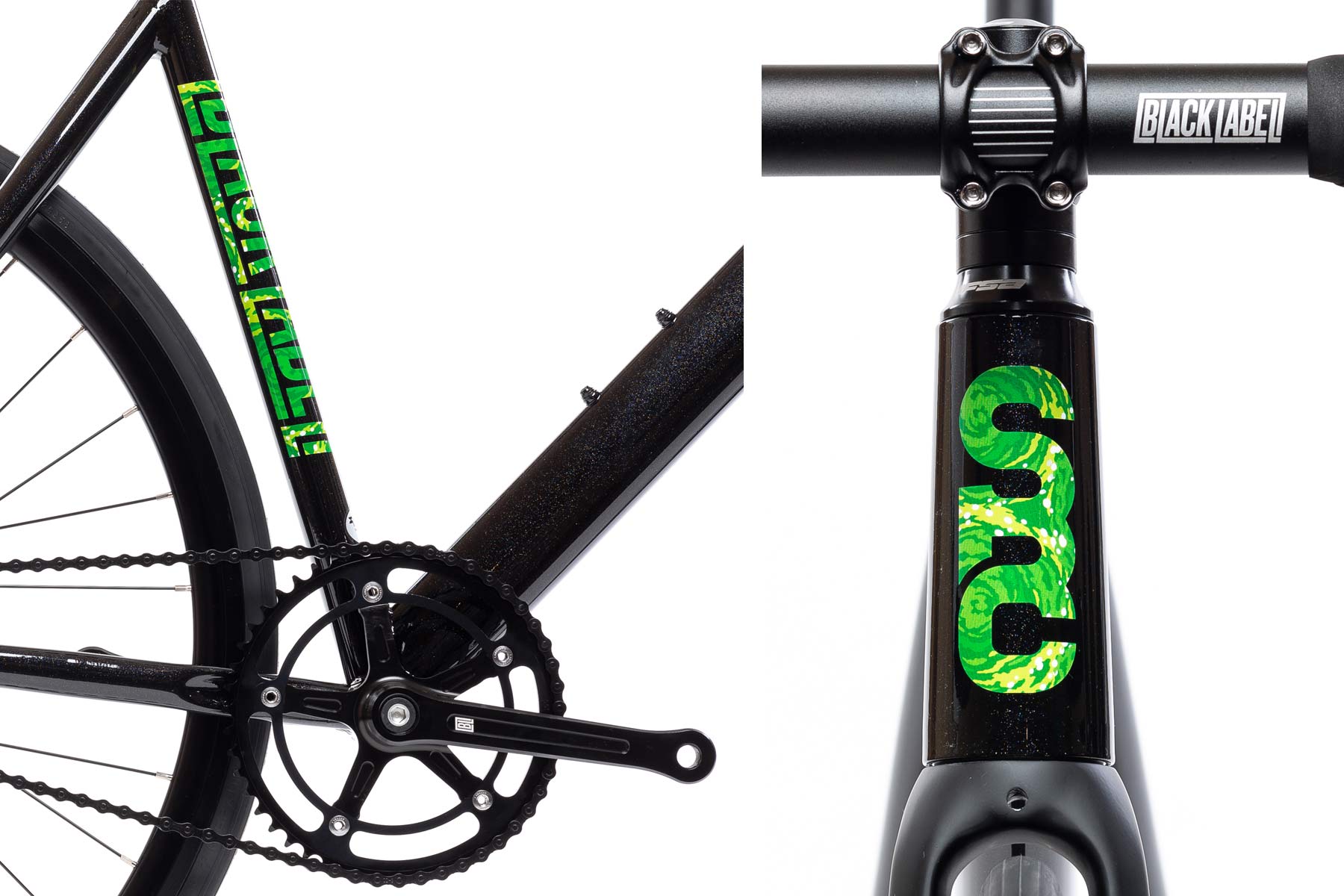 State Bicycle Co x Rick and Morty collection, limited edition interdimensional portal bikes clothing accessories, Black Label details