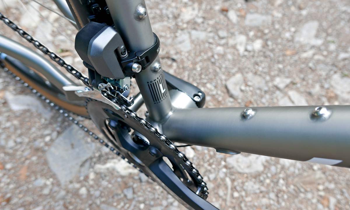 2021 Bombtrack Hook EXT Ti gravel bike, titanium adventure bikepacking gravel bike frameset, T47 BB