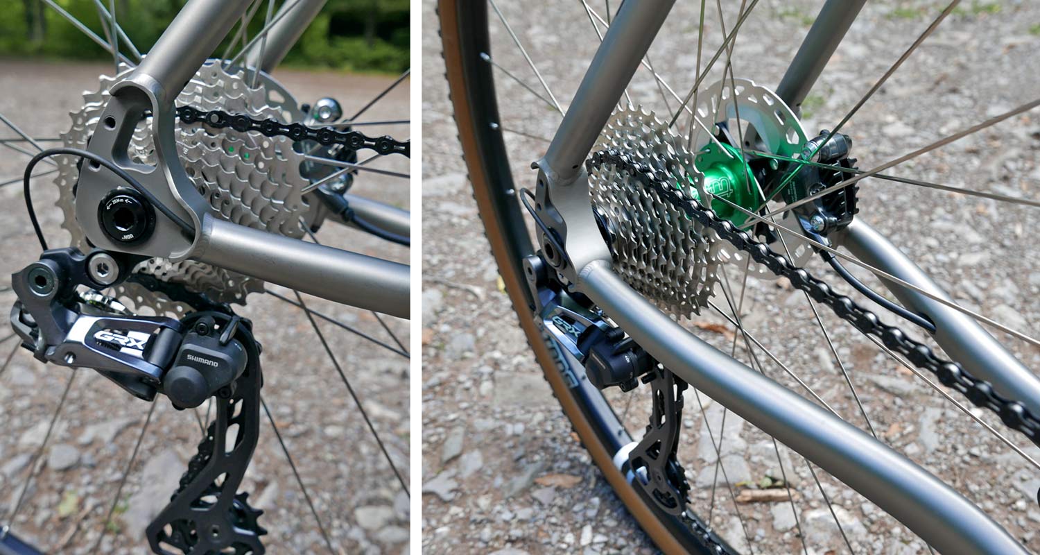 2021 Bombtrack Hook EXT Ti gravel bike, titanium adventure bikepacking gravel bike frameset, UDH hanger