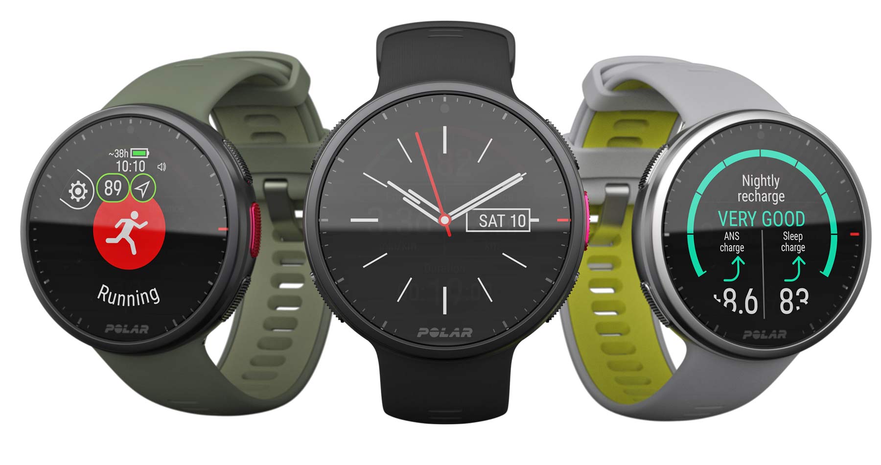Polar Vantage V2 multi-sport GPS tracking training smartwatch, colors