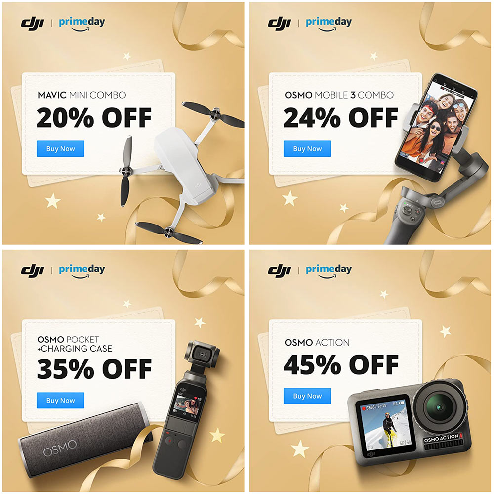 prime day deals on dji mavic mini and Osmo action cams and gimbals