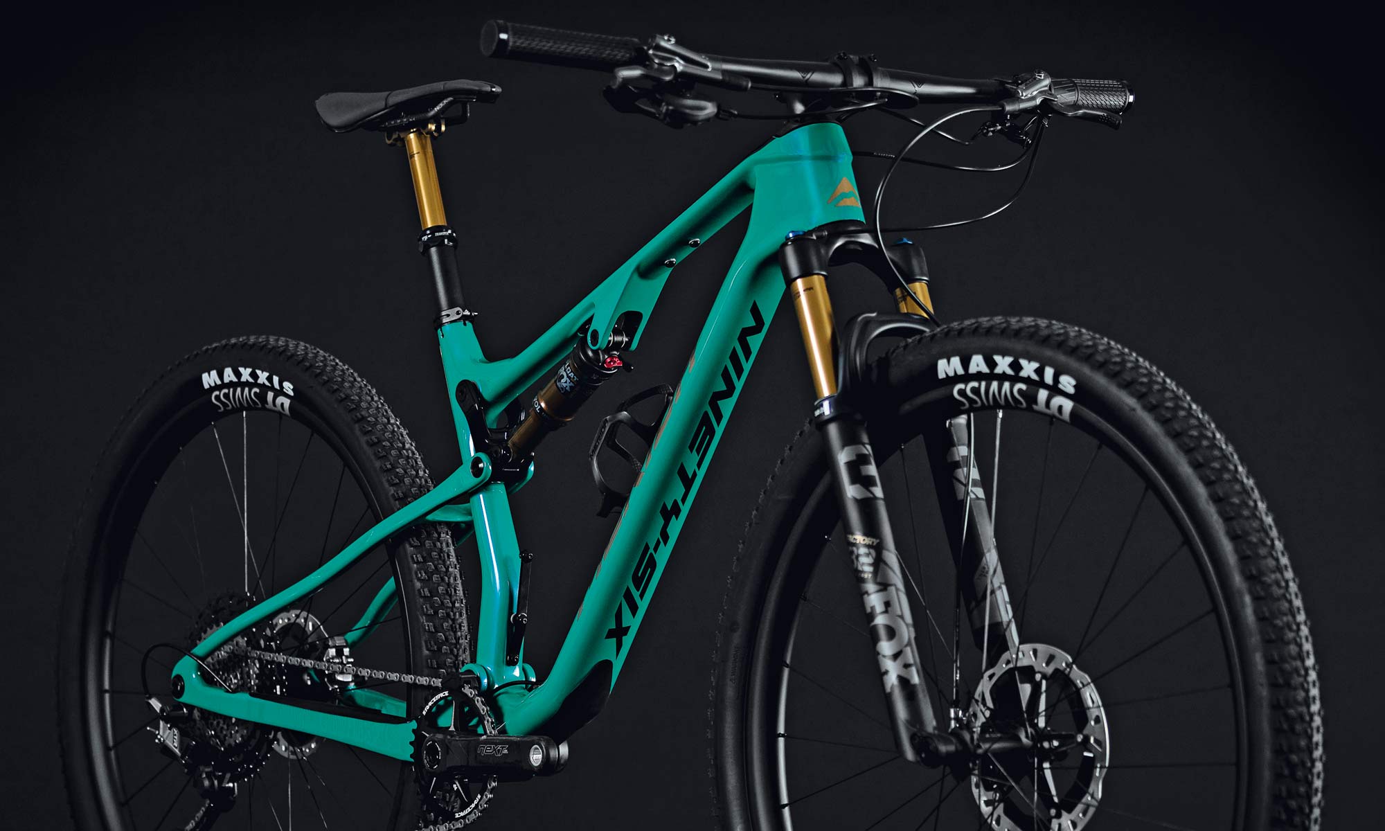 2021 Merida Ninety-Six XC mountain bike, lightweight carbon cross-country race OR light trail mountain bike, angled detail