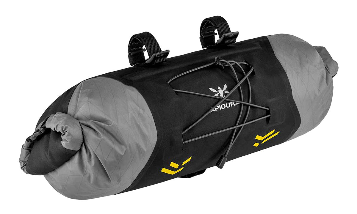 Apidura Backcountry bikepacking bags, updated lightweight waterproof off-road MTB adventure bike packs, handlebar pack