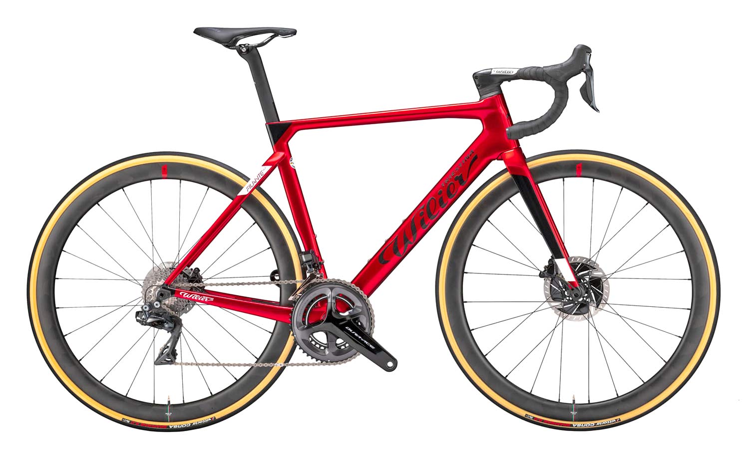 Wilier Filante SLR aero road bike, pro lightweight all-rounder carbon aero road race bike, velvet red