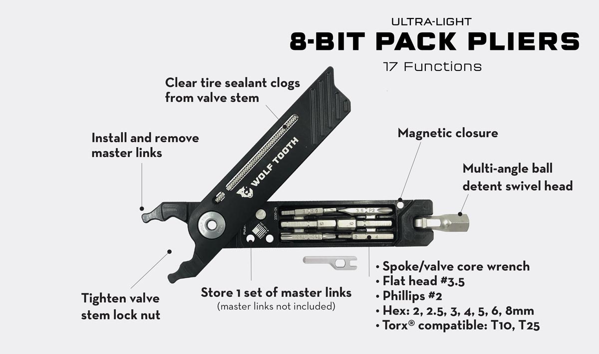 Wolf Tooth Components 8-bit Pack Pliers features