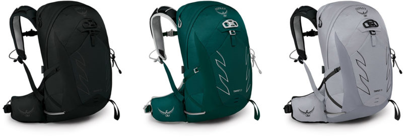 2021 womens osprey tempest 20 hikinh biking packs green black aluminium colorway options