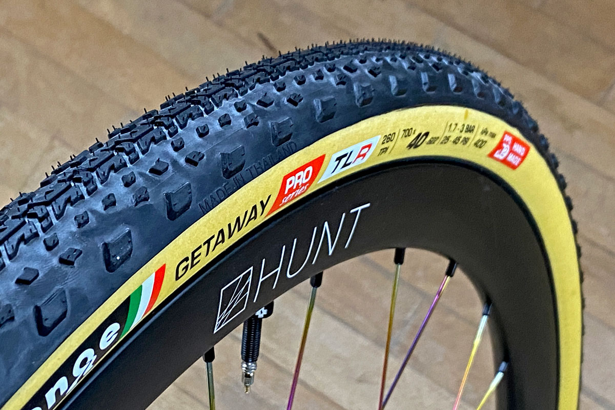 2021 Challenge Getaway gravel tire, all-new fast-rolling 40mm handmade tubeless gravel bike tires, sidewall