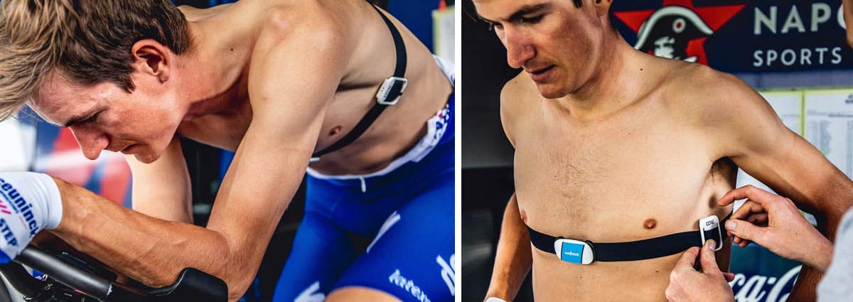 CORE Body Temperature Monitor, non-invasive internal body temp tracking to improve cycling performance, Deceuninck–Quick-Step training photo by Wout Beel