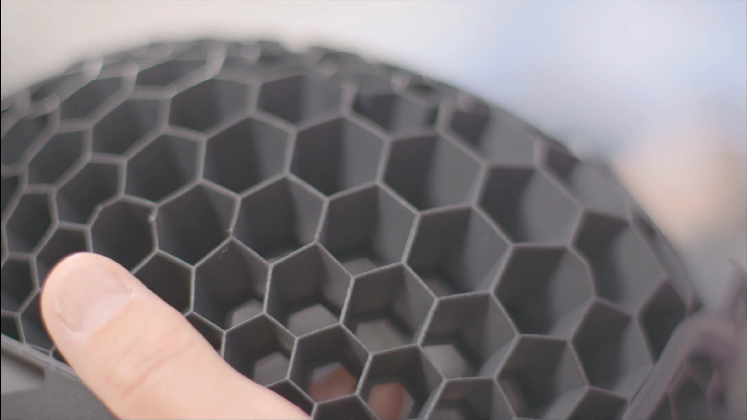 HEXR 3D printed helmet honeycomb