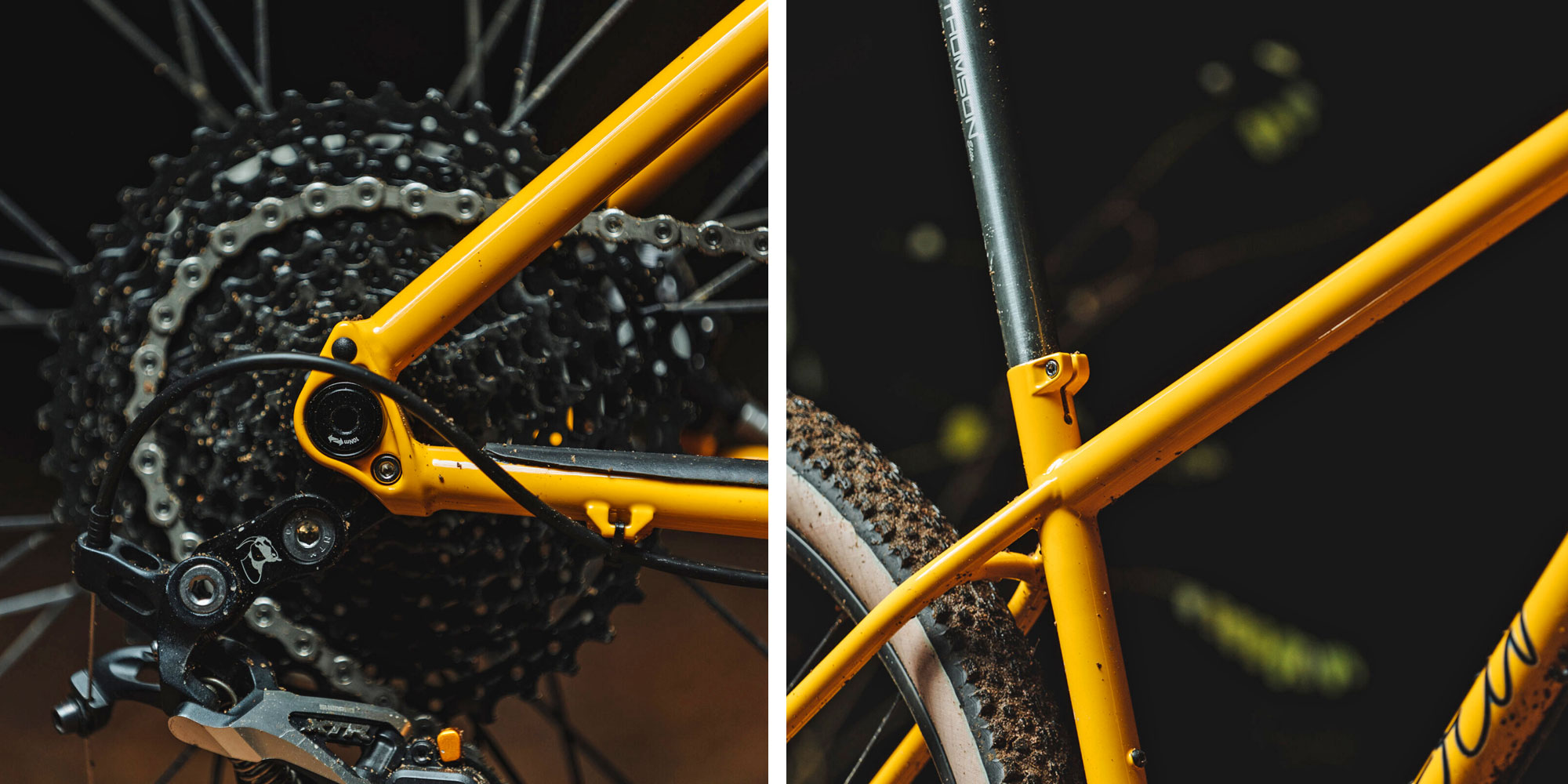 Sour Pasta Party steel XC hardtail mountain bike, frame details