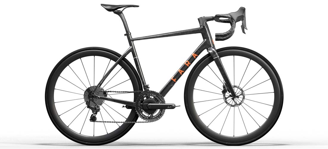 Fara F-AR all-road bike, carbon ultra-endurance all-road and gravel bike with integrated bikepacking bags, complete