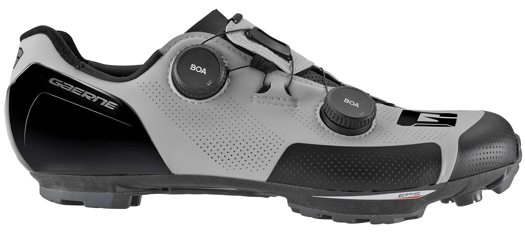 Gaerne G.SNX XC MTB shoes, top-tier race performance carbon cross-country mountain bike shoe, grey side