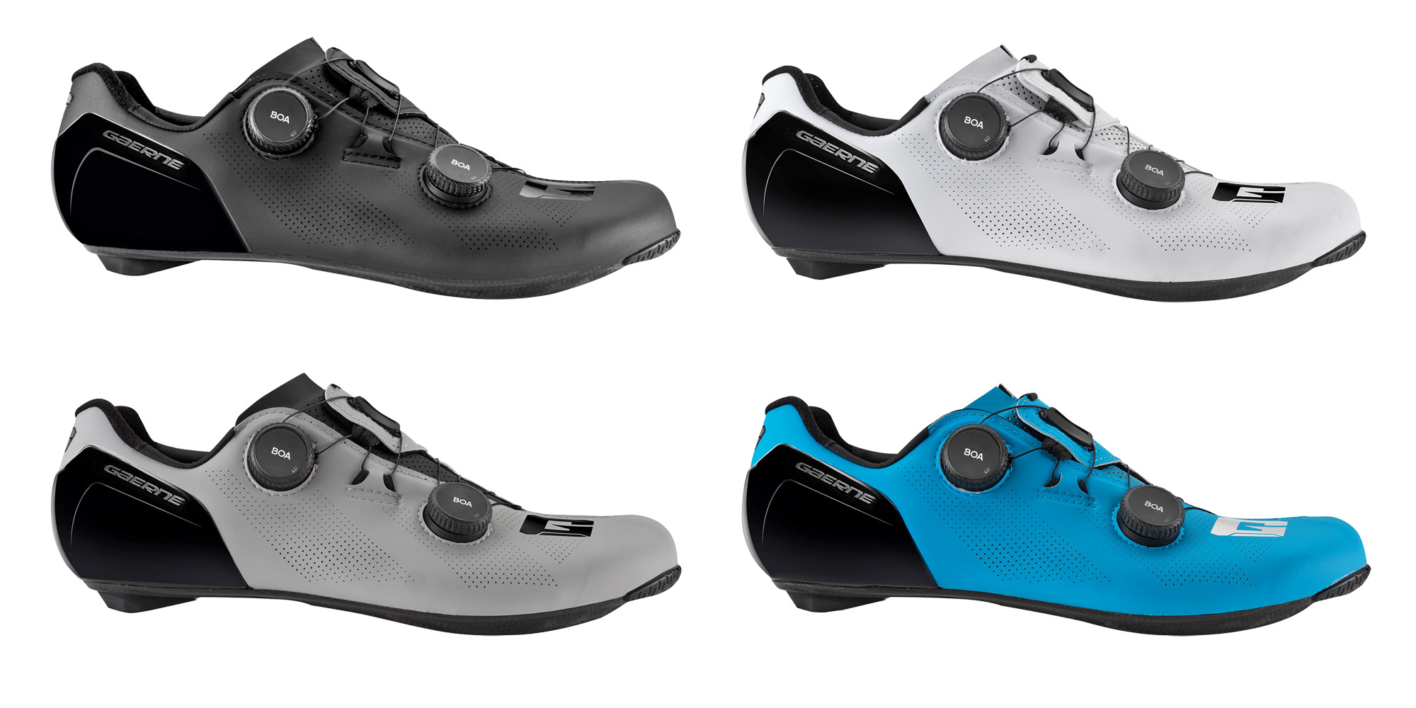 Gaerne G.STL road shoes, top-tier made-in-Italy performance carbon road race bike shoe, standard colors