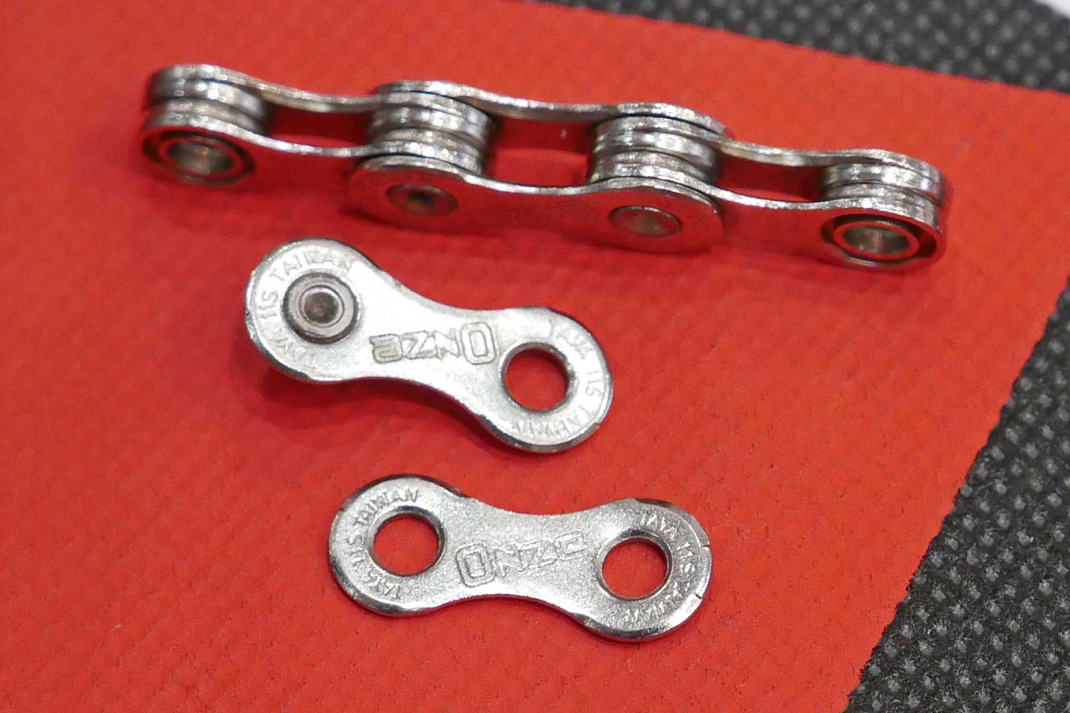 Taya Onza EVO-Light rollerless chain, simplified lightweight durable bicycle chains, details