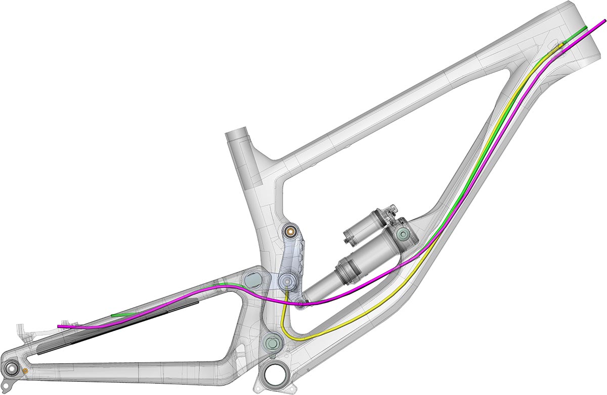 nukeproof giga internal cable routing housing tube-in-tube