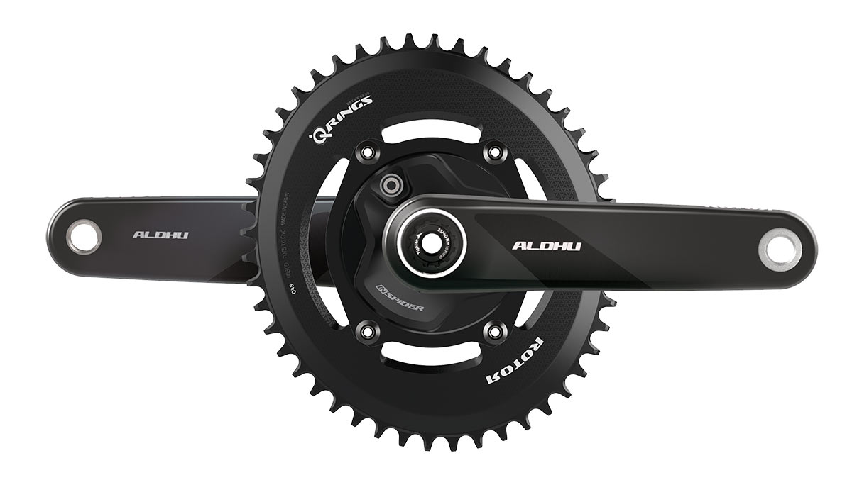new rotor aldhu carbon fiber crank arms with power meter spider and single chainring