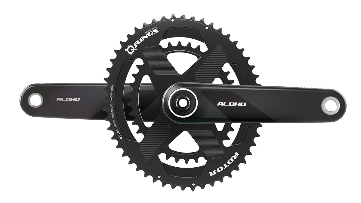 new rotor aldhu carbon fiber crank arms with one-piece double chainring