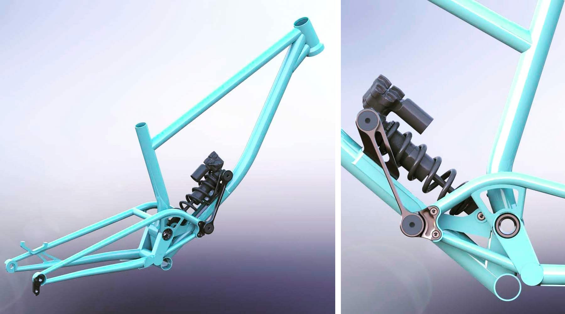 Zoceli Dobordelu steel full-suspension enduro bike, 180mm travel handmade 29" freeride mountain bike