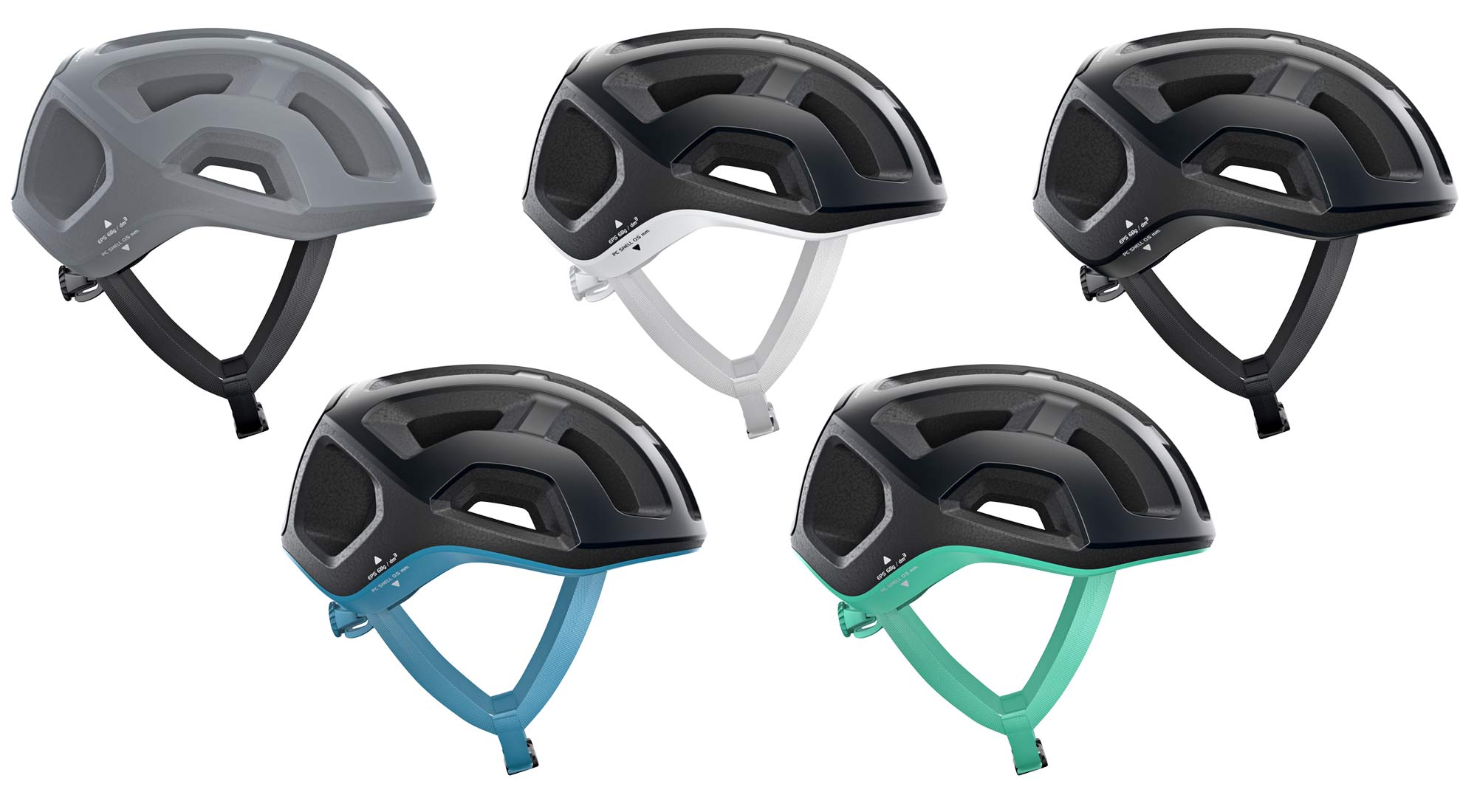 POC Ventral Lite ultralight helmet, fully vented lightweight 182g road bike helmet, colors