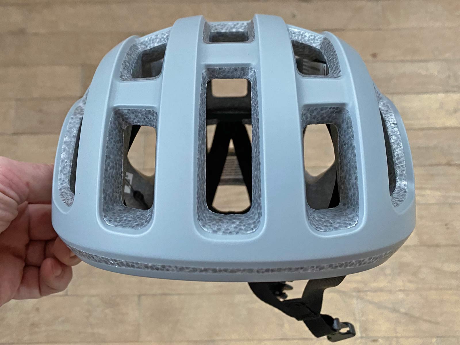 POC Ventral Lite ultralight helmet, fully vented lightweight 182g road bike helmet, front