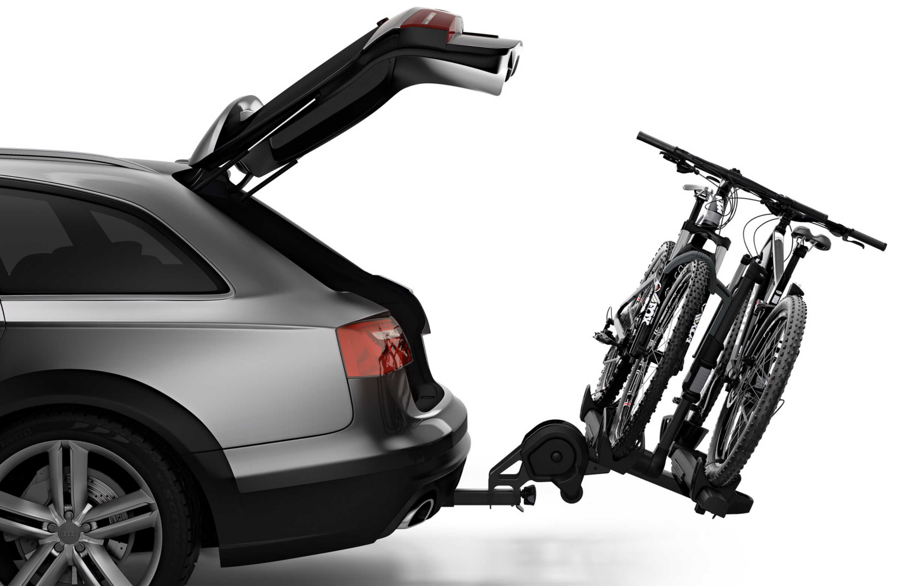 Thule T2 XTR Hitch Rack Expanded for trunck access