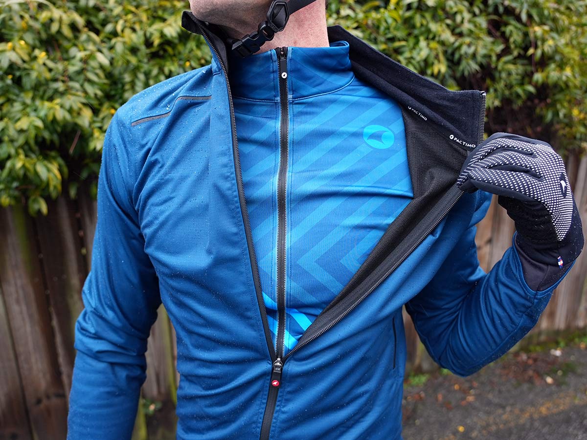 pactimo waterproof winter cycling jacket and jersey