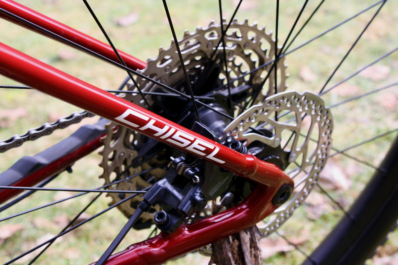 Specialized Chisel XC Bike Review Shimano Deore Brakeset Rotor and dropout 