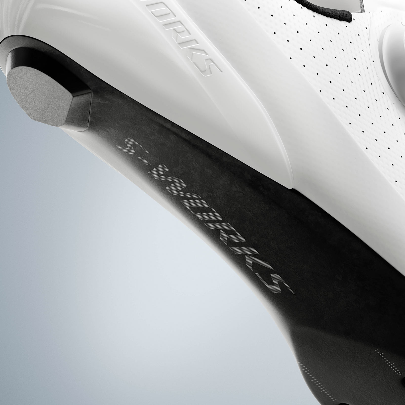 specialized s-works torch road bike shoe closeup details of carbon sole