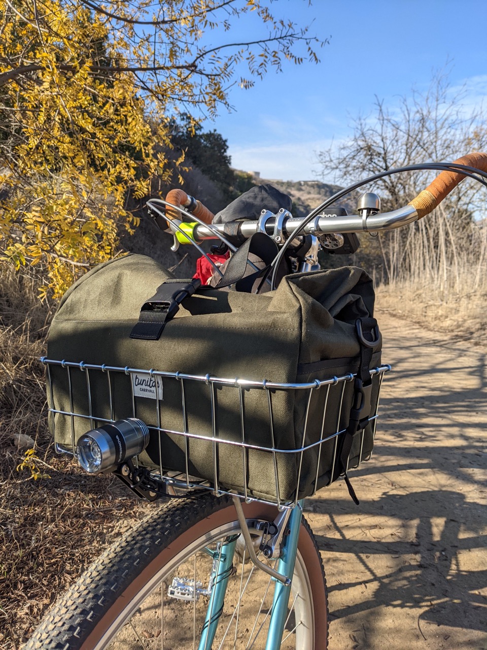 Need a grab & go bike bag? The Tunitas Carryall Basket Tote 137