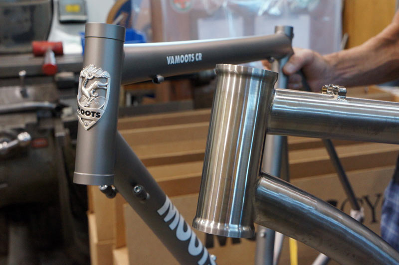 Moots titanium bicycles factory tour - frame finishing