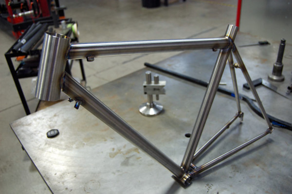 Alchemy Bicycles factory tour - steel and titanium bike frame welding