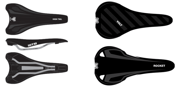 WTB Volt Carbon and Rocket and High Tail 650B mountain bike saddles