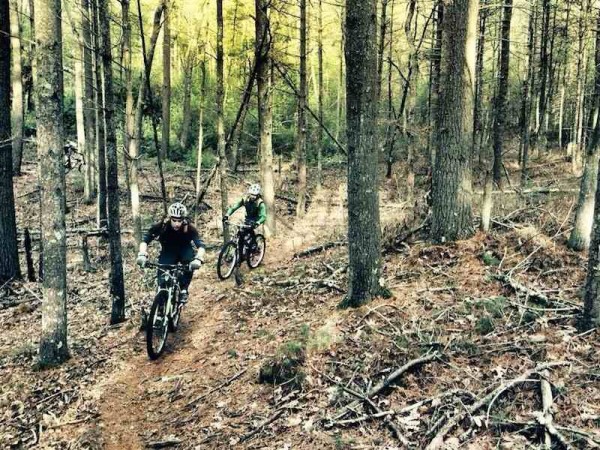 bikerumor pic of the day mountain biking Duxbury Town Forrest, just South of Boston. 