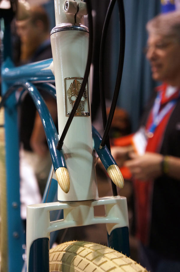 Sarif Cycle Works custom commuter bicycle with handmade wood accents at NAHBS 2014