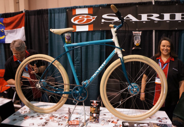 Sarif Cycle Works custom commuter bicycle with handmade wood accents at NAHBS 2014