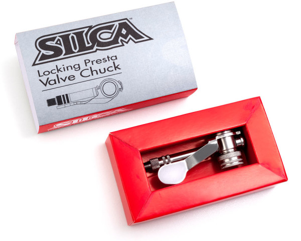 Silca HIRO locking presta valve chuck pump head