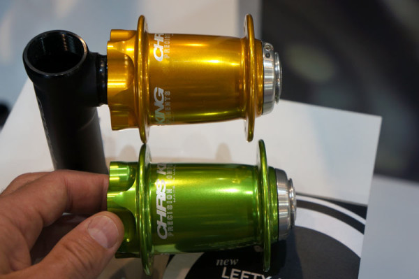 Chris King Lefty Front Hub in sour apple green