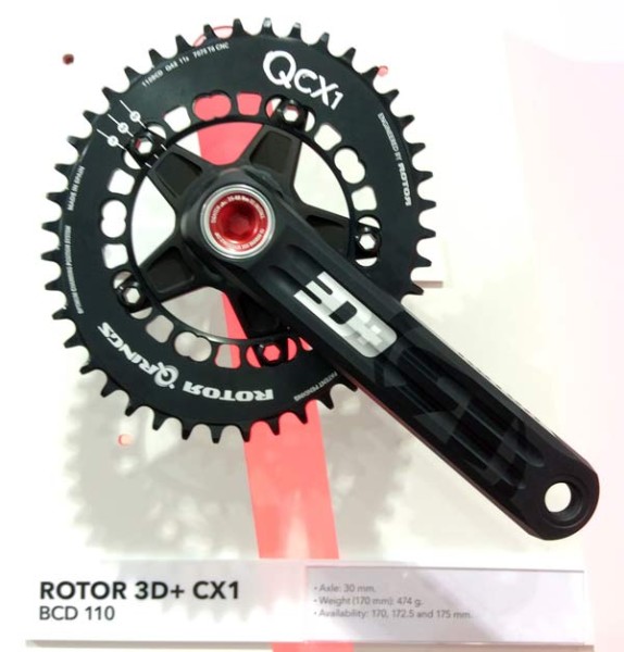 rotor 3D-plus oval cyclocross single chainrings