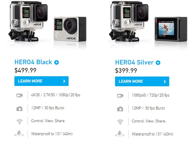 Gopro Hero 4 Black Serves Up Double The Performance Touch Screen 4k More Bikerumor