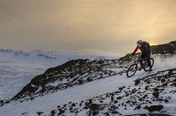 bikerumor pic of the day cyclists hiked and biked Helgafell iceland