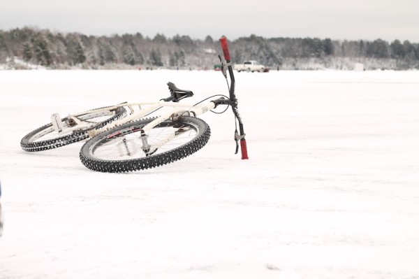 bikerumor pic of the day wisconsin frozen lake bike ride