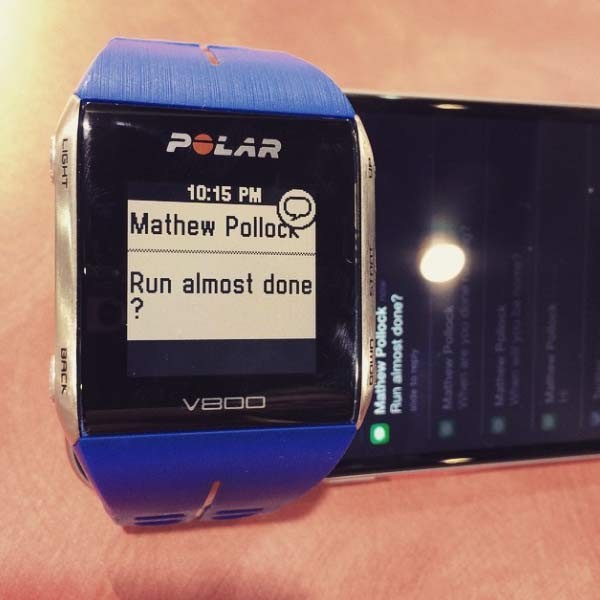Polar V800 and M400 sports watches getting text message and phone alerts with new firmware updates