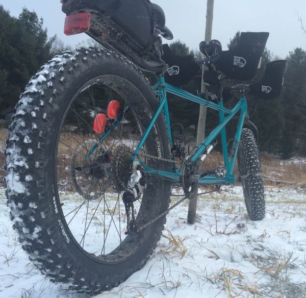 bikerumor pic of the day Luton Park in Rockford, Michigan on a fat bike tandem