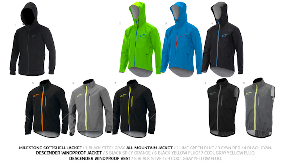 Alpinestars 2015 cycling jackets
