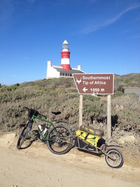 bikerumor pic of the day bike at cape agulhas southern africa