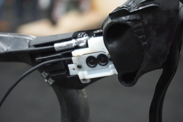 TRP Di2 climbers button integration on Hylex hydraulic disc brakes