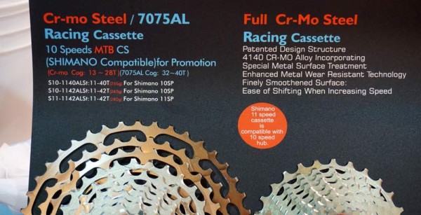 SEQlite lightweight chromoly and alloy mountain bike and road bike cassettes