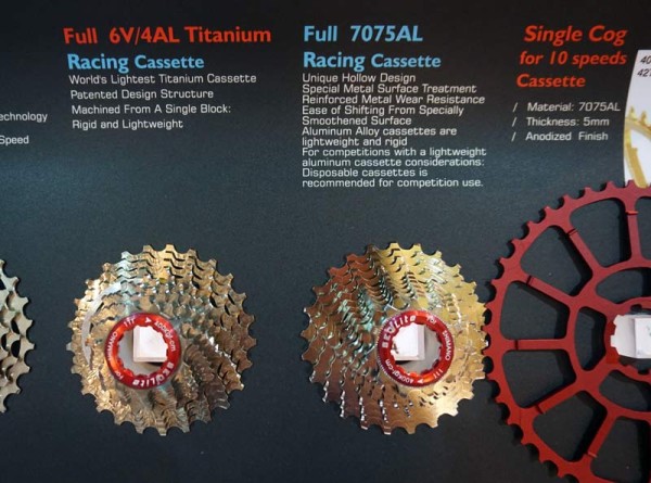SEQlite machined titanium and alloy one-piece road bike cassettes