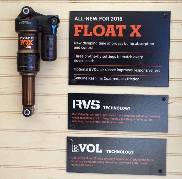 2016 Fox Float X air shock for mountain bikes