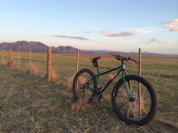 bikerumor pic of the day Moments after sunrise. Flatirons in the background. South of Boulder CO.